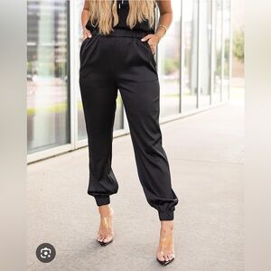 Kerrently The Drop satin joggers - NWT!! Size xs